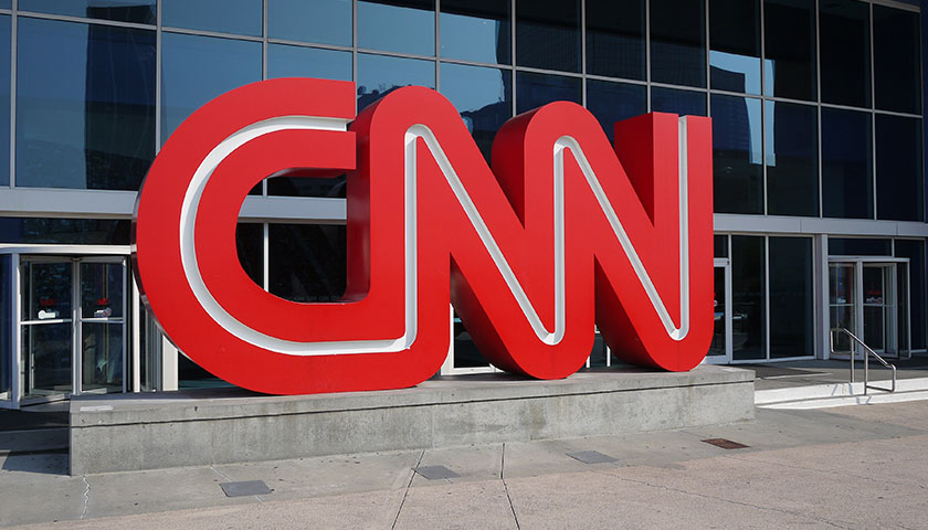 CNN logo outside of Atlanta, Ga., headquarters